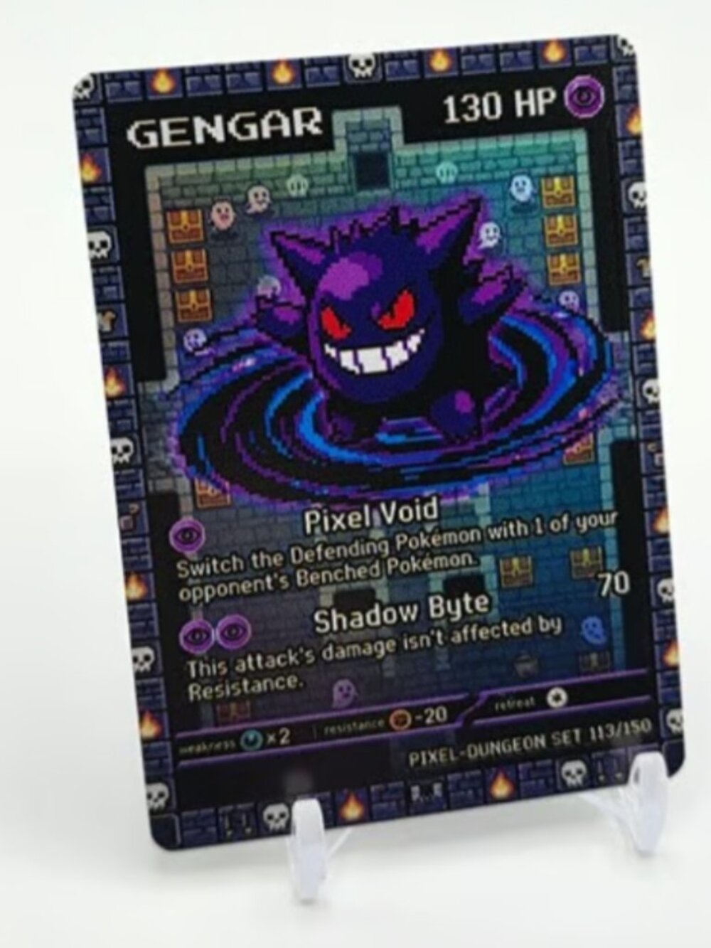 GENGAR Fan-Art READ DISCRIPTION: HOLO GENGAR Card GENGAR Pokemon Card p1